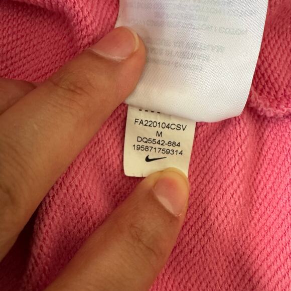 Nike Dri Fit Get Fit Swoosh Graphic Crewneck Pullover Sweatshirt Pink Women M - Picture 6 of 11